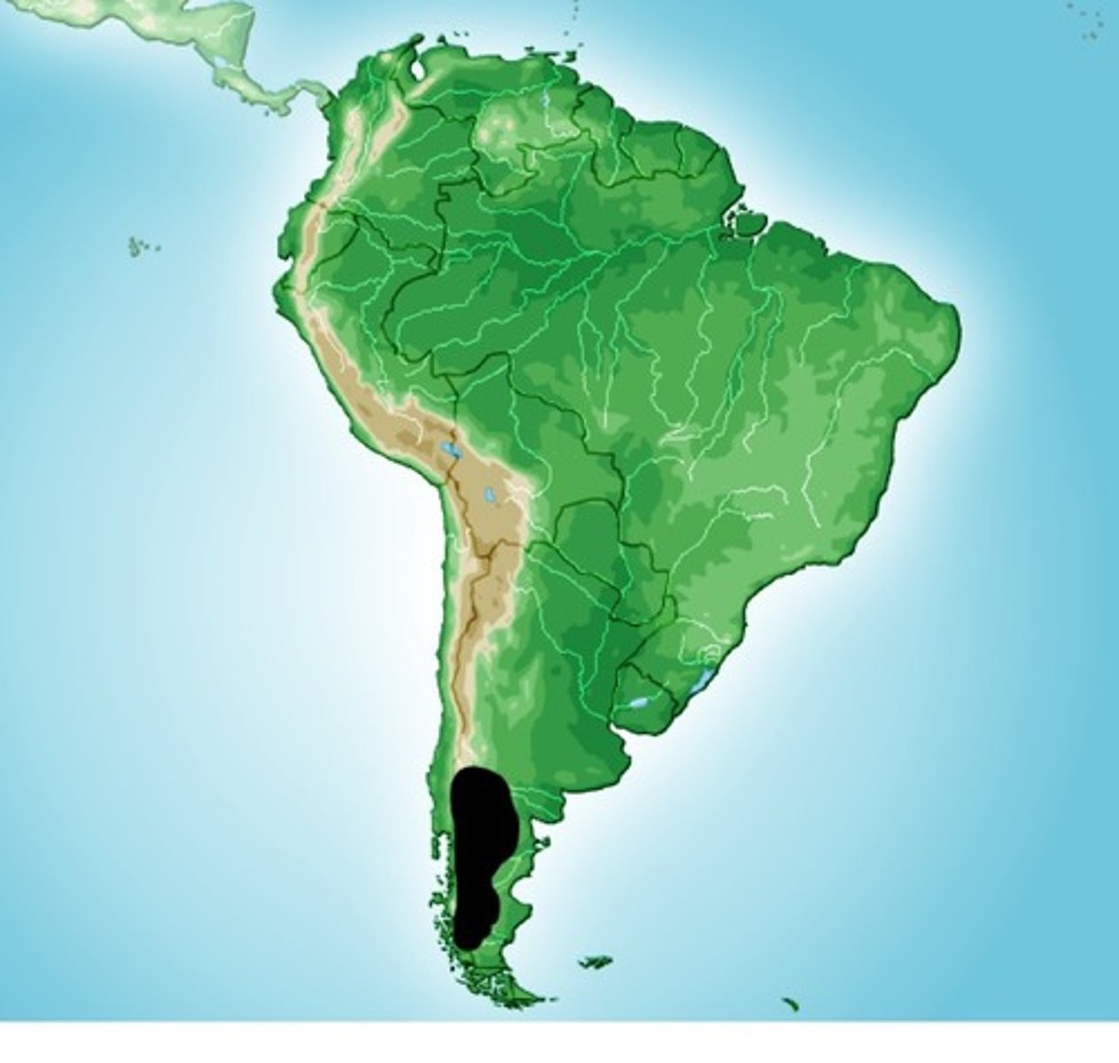 <p>sparsely populated region in southern South America (Argentina & Chile)</p>