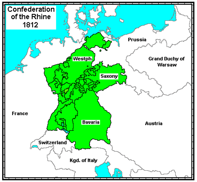 <p>The German___ was organized in 1806 by Napoleon in Germany. Western princes join and weaken the HRE. This allowed Francis II to takeover and become emperor of Austria.</p>