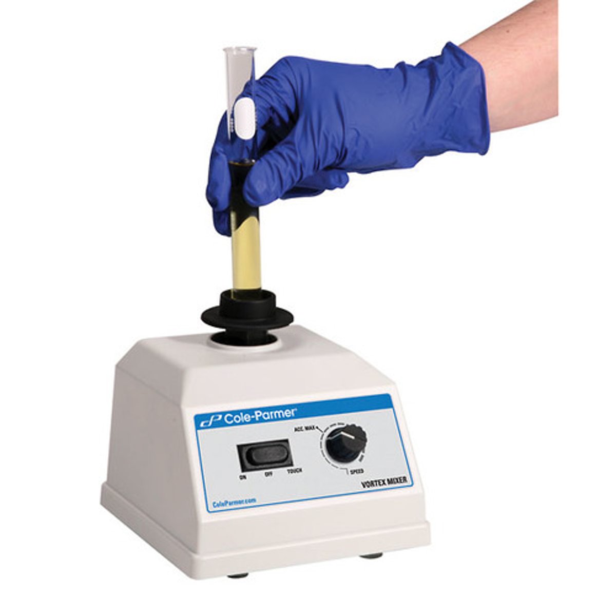 <p>Gently mixes small quantities of liquid (&lt;5 mL)</p>