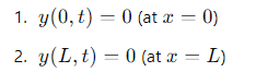 <p>The boundary conditions require the displacement of the string to be zero at the endpoints</p>