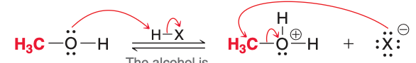 <p>The third step of acidic cleavage, as pictured, involves what type of reaction?</p>