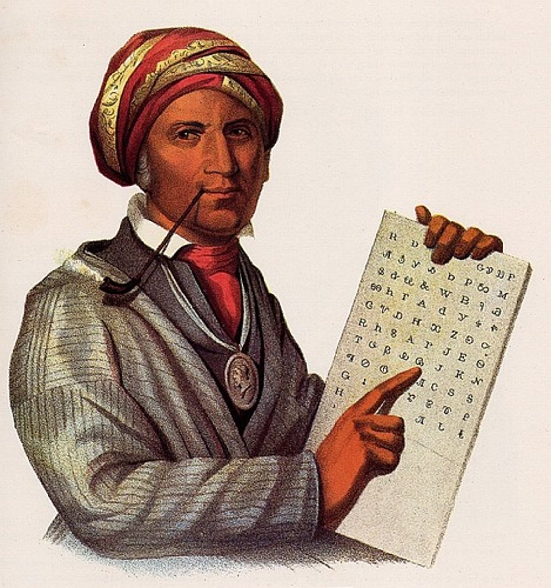 <p>devised a Cherokee alphabet so they could write</p>