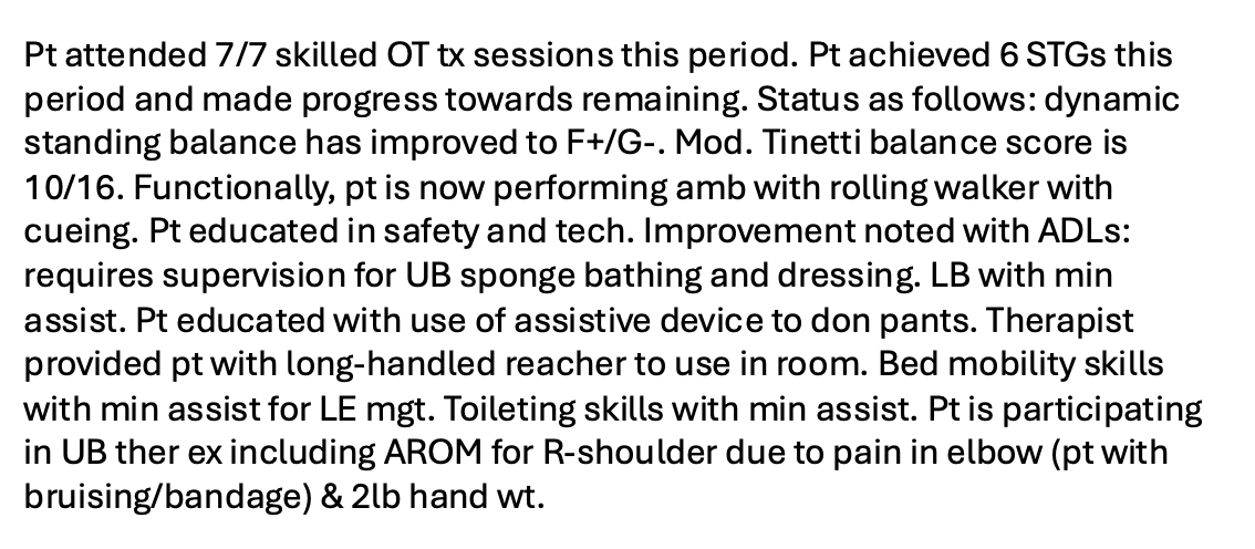 <p><strong><u>Progress Report: What Is Missing?</u></strong></p><ul><li><p><strong><u>***be able to critique documentation samples to ensure medical justification, measurable, and reimbursable</u></strong></p></li></ul><p></p>