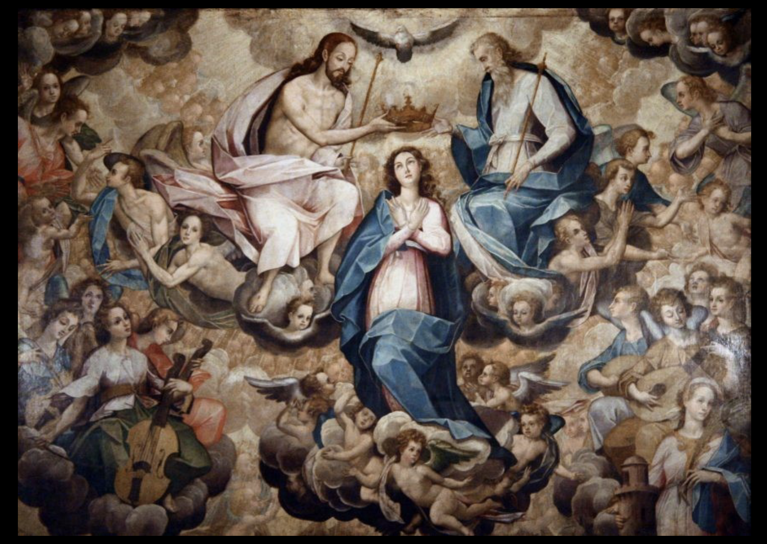 <p>Bernado Bitti, Coronation of the virgin, 1575</p>