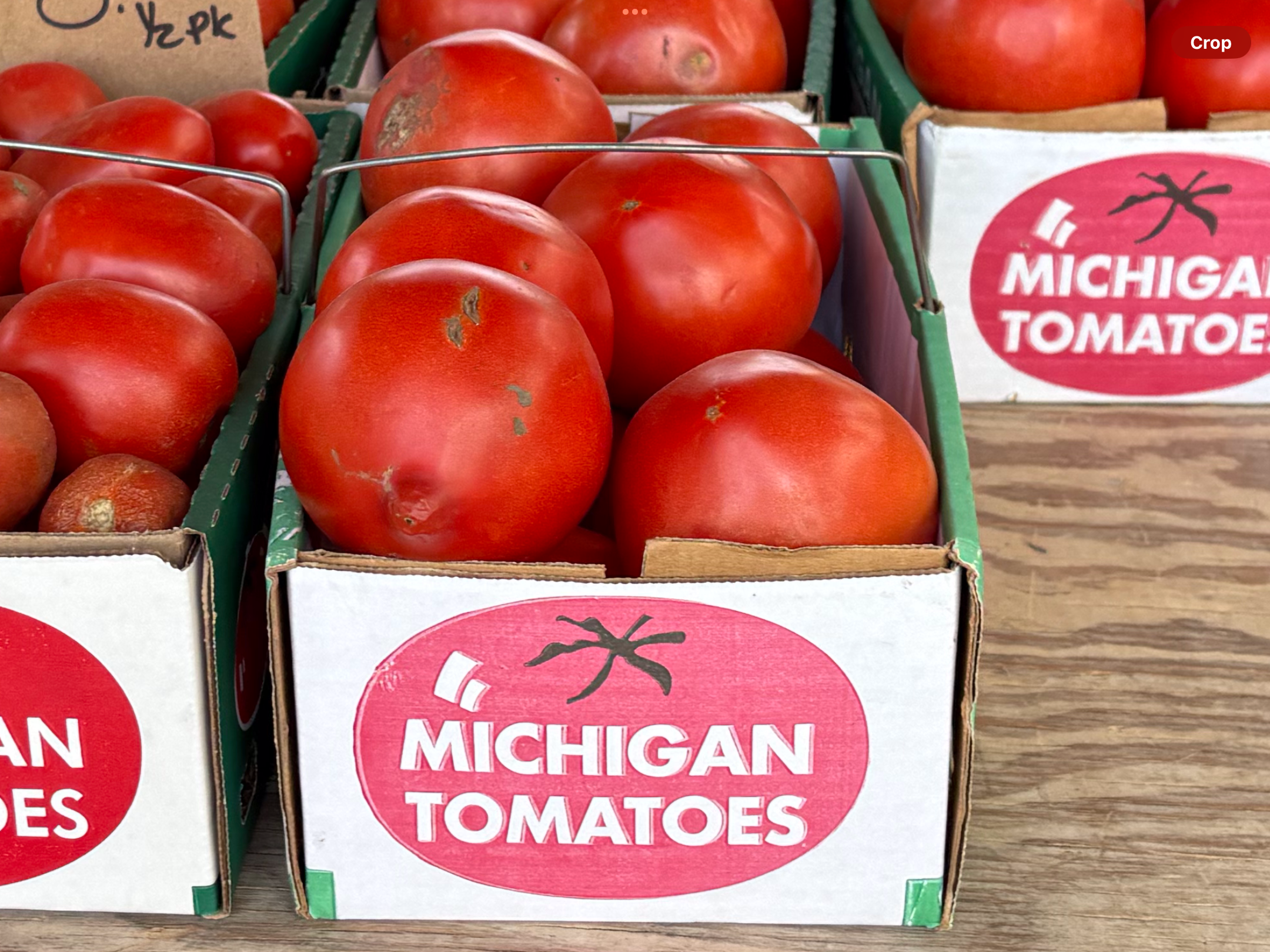 <p>½ peck tomatoes</p>