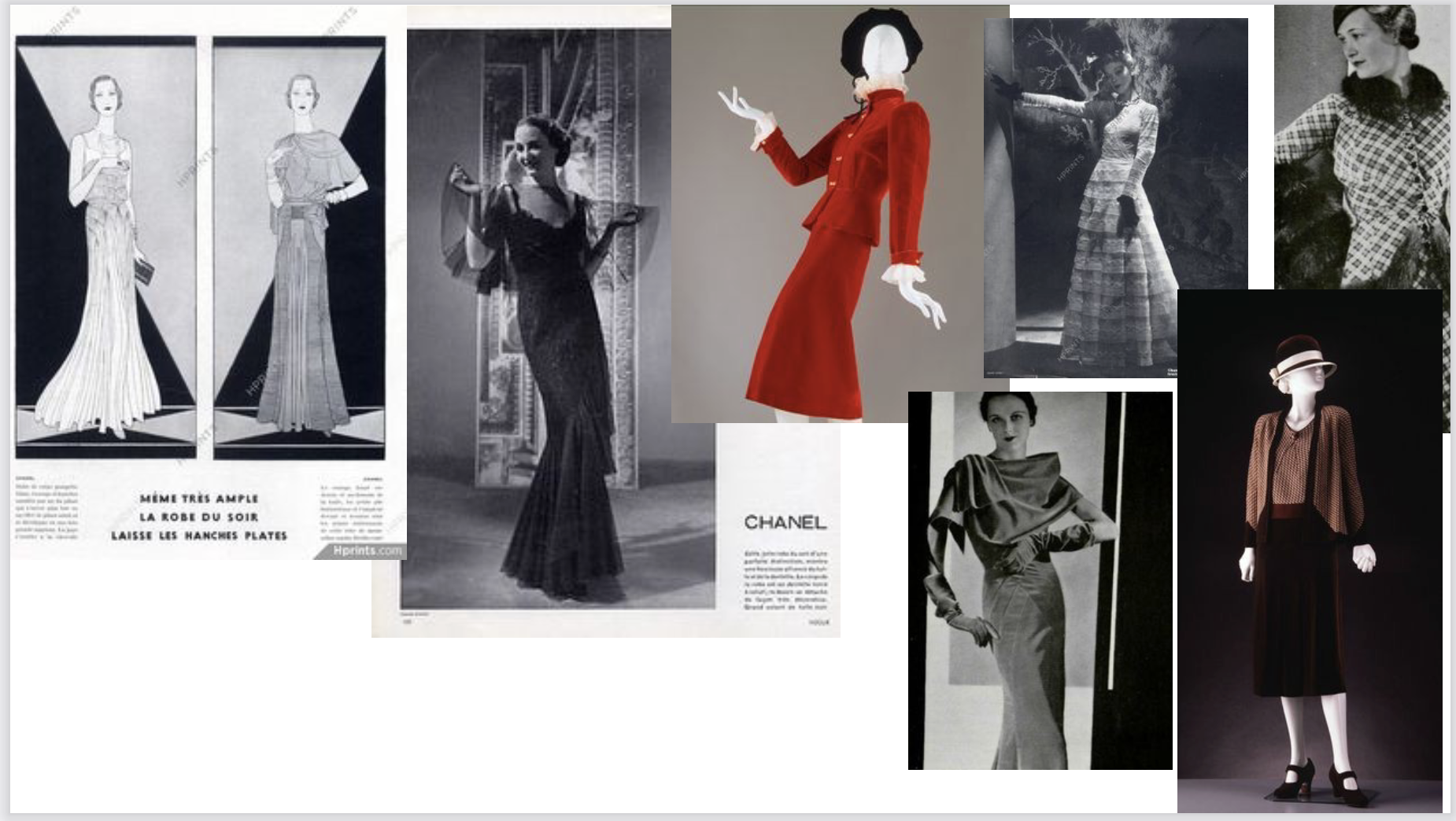 <p>A 1920s designer known for her tweed suits, little black dress, and unlined tailored pieces.She revolutionized women's fashion by promoting comfort and practicality, emphasizing elegance without excessive ornamentation. </p>