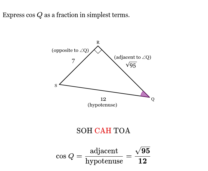 <p>Cos Q = (<strong><mark data-color="rgba(0, 0, 0, 0)" style="background-color: rgba(0, 0, 0, 0); color: inherit;">√</mark></strong><mark data-color="rgba(0, 0, 0, 0)" style="background-color: rgba(0, 0, 0, 0); color: inherit;">95)/12</mark></p>