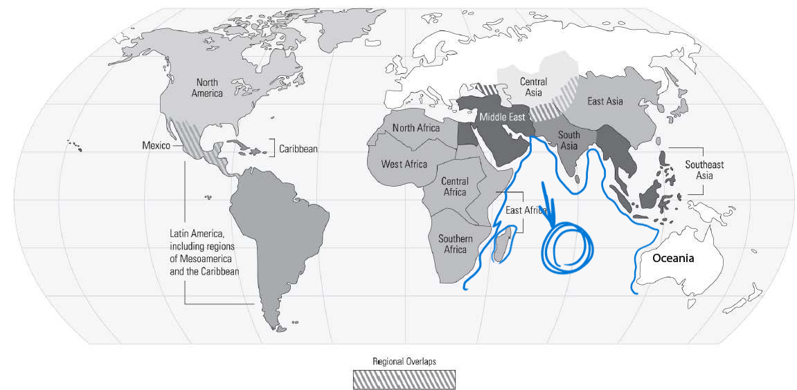 <p>In regards to Oceans, right here would be the ____ Ocean</p>