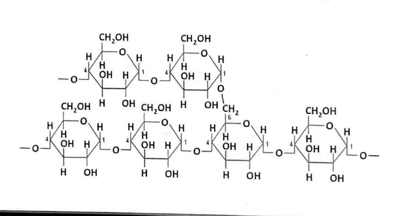 <p>W tej cząsteczce podjednostki powiązane są ze sobą wiązaniem:</p>