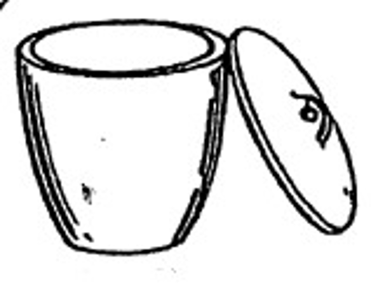 <p>container which can withstand high temperatures and is used for metal, glass, and pigment production</p>