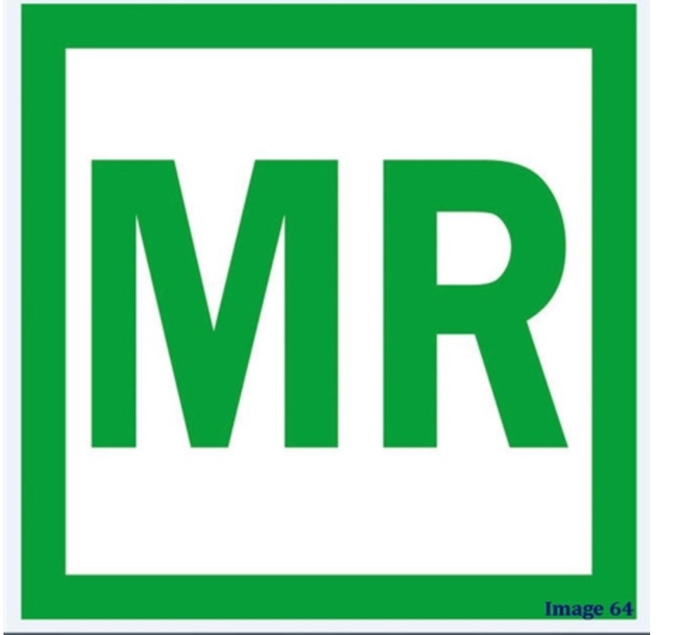 <p><strong>A patient with an implant label seen in Image 64 would require:</strong></p><p><span style="font-size: small">A. No restrictions on MR imaging approach</span><br><span style="font-size: small">&nbsp;B. Strict manufacturer guidelines be followed (field strength, scan parameters, duration) to ensure patient safety</span><br><span style="font-size: small">&nbsp;C. A different imaging modality be used as the implant is unable to enter the magnetic field</span><br><span style="font-size: small">&nbsp;D. The patient to be placed in an Open MRI only</span></p>