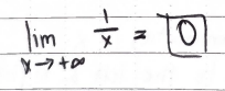 <p>(1) the limit will then get closer to zero</p><p>(2) imagine dividing 1 by a really large number, the number will get smaller and smaller</p>