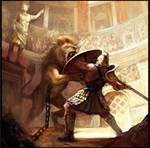 <p>A prisoner, criminal, or slave who served as a professional fighter in Rome. The most famous place they fought at was the Colosseum.</p>