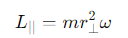 <ul><li><p>Its the angular momentum component along the axis of rotation</p></li></ul><p></p><ul><li><p>It is the same as the angular momentum about the centre of the circular motion.</p></li></ul><p></p>