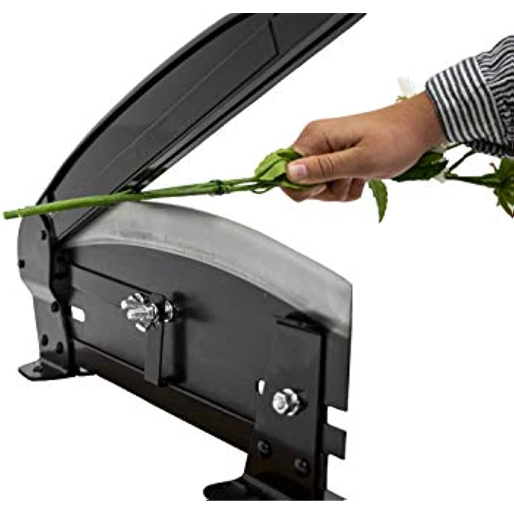 <p>heavy duty cutting device used to cut bunches of flowers</p>