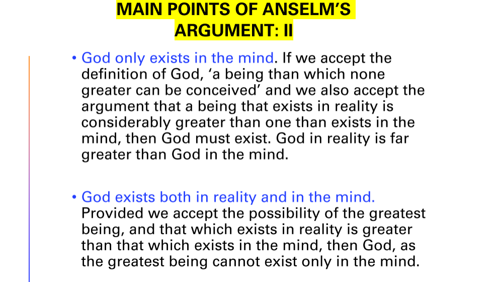 <p><span><strong>Is it possible that God exists in both the mind and reality? Please explain</strong></span></p>