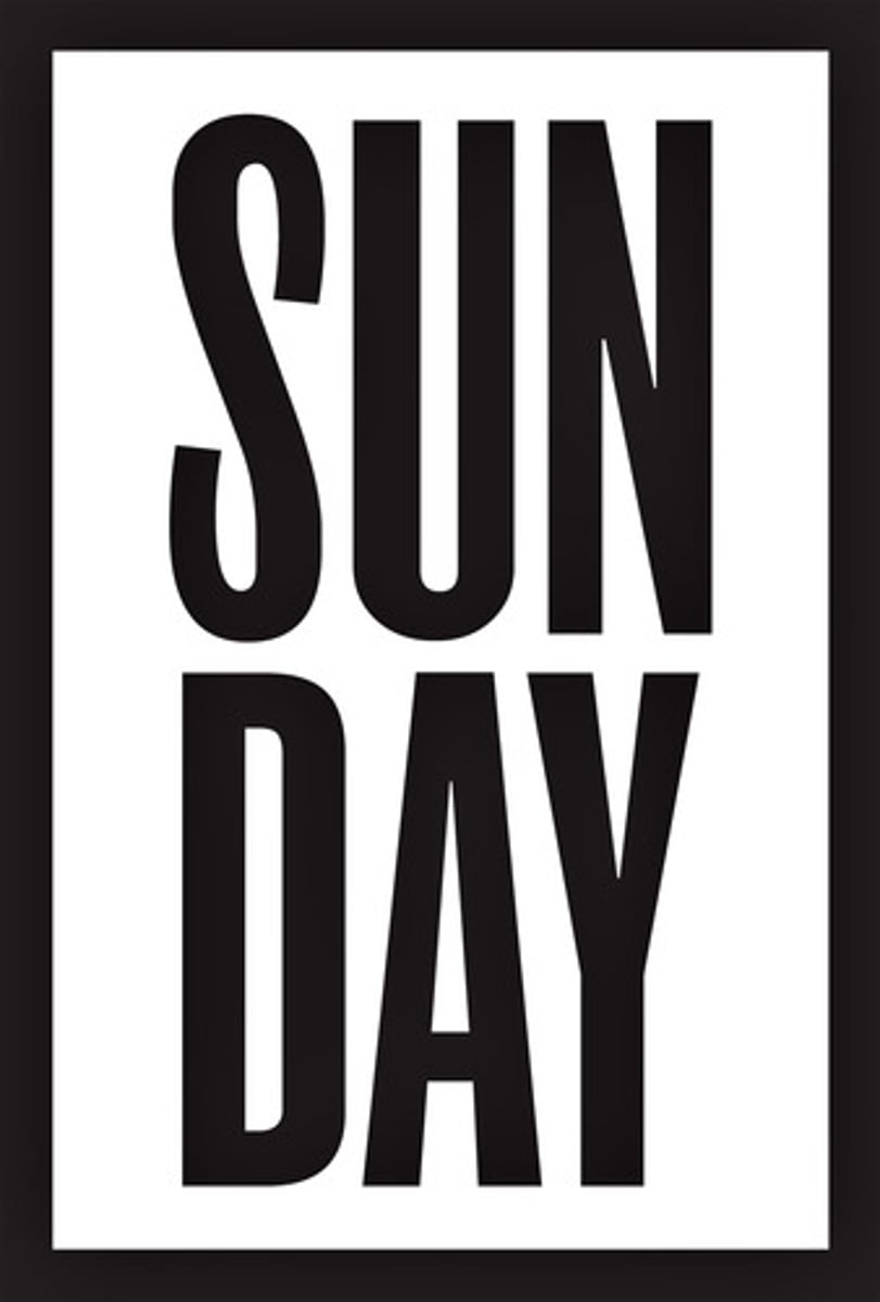 <p>Sunday</p>