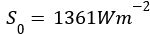 <ul><li><p><span>total energy/metre squared/second received by Earth’s orbit</span></p></li></ul><p></p>