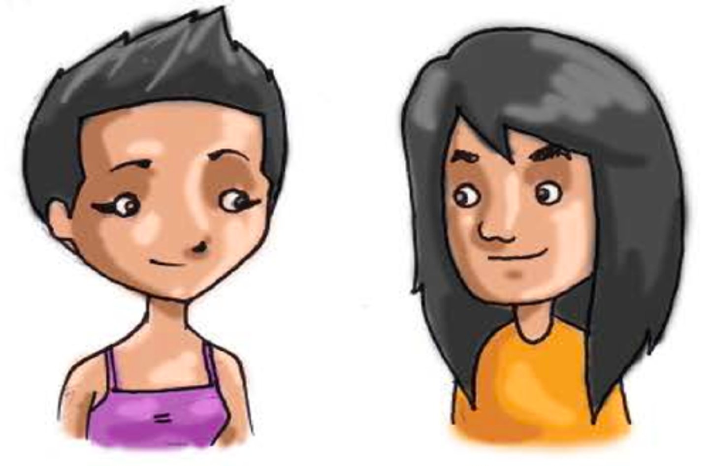 <p>short, long or medium length hair</p>