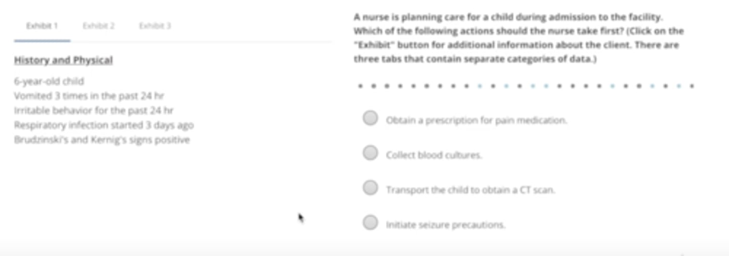 <p>d. initiate seizure precautions</p>