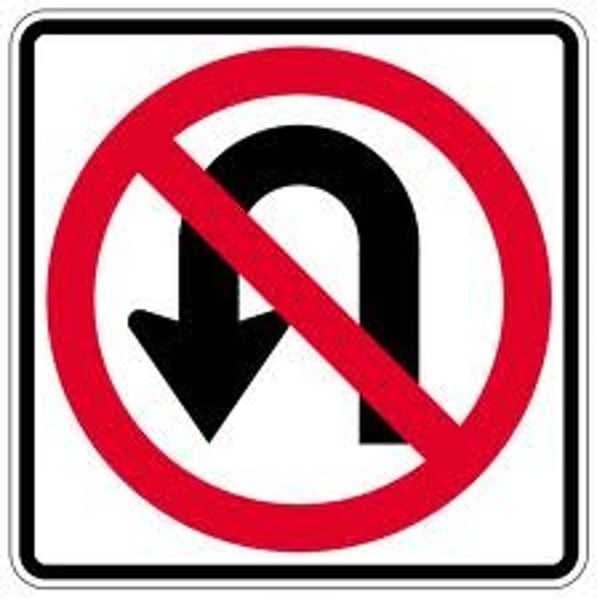 <p>No U turn allowed</p>