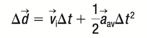 <p><strong>Variables Found:</strong> Δd, Δt, V<sub>I</sub>, a<sub>av</sub></p><p><strong>Variables Not Found: </strong>V<sub>f</sub></p><ul><li><p><span>When trying to find Δt it can be tricky if initial velocity is not 0&nbsp;</span></p></li><li><p><span>However, using quadratic equations (ax<sup>2</sup>+bx+c) it can be solved by rearranging the formula and using the quadratic formula to find the roots.</span></p></li></ul>