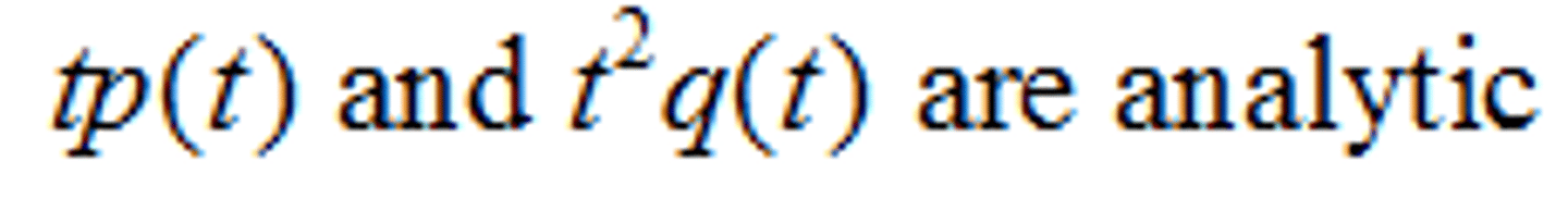 <p>Put a linear 2nd order differential equation in standard form, the zero is a regular singular point if the condition to the left is true.</p>