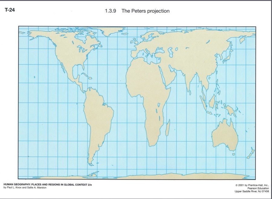<p>Gall-Peters projection</p>