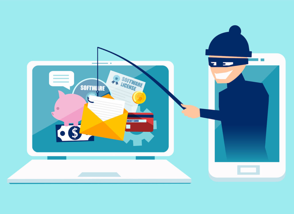 <p>a technique that attempts to <u>trick a user</u> into providing personal information.</p>