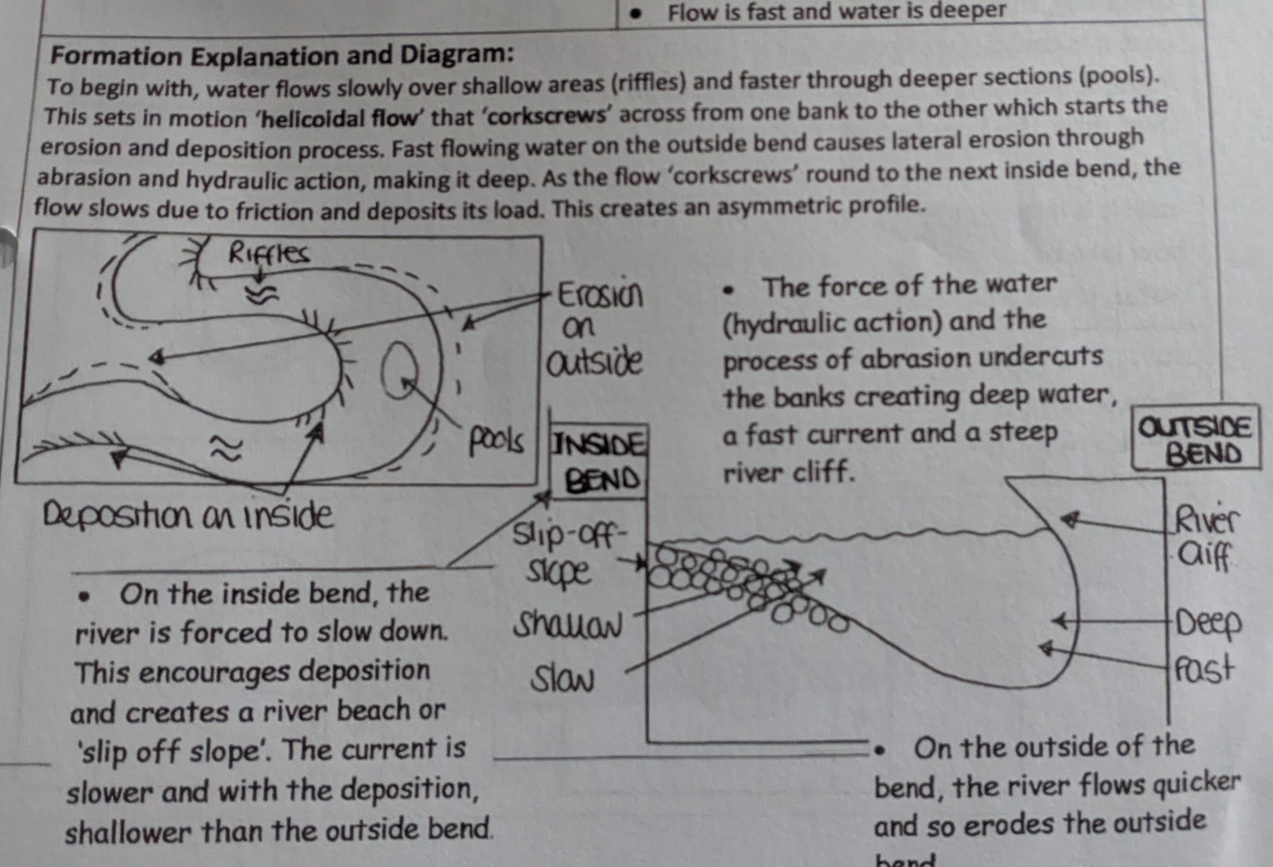 <p>Describe the formation of a meander: stages 4-5</p>