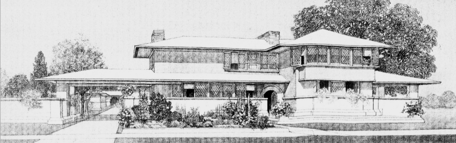 <p>Who designed “A Home in a Prairie Town”?</p>