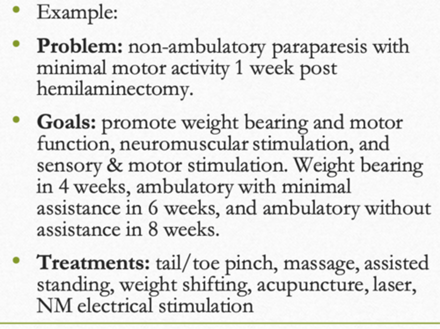 <p>how do we put it all together when doing a rehabilitation assessment</p>