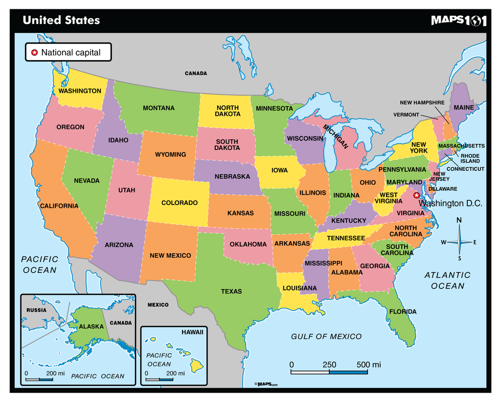 <p>A map that shows government borders, cities, and major political features.</p>