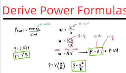 <p>In electric circuits, power P is calculated using:</p><ol><li><p><strong>P = IV</strong><br>→ Power = Current × Voltage</p></li><li><p><strong>P = I^2^ R</strong><br>→ Power = Current² × Resistance</p></li><li><p><strong>P = (V^2^)/ R </strong><br>→ Power = Voltage² ÷ Resistance</p></li></ol><p></p>