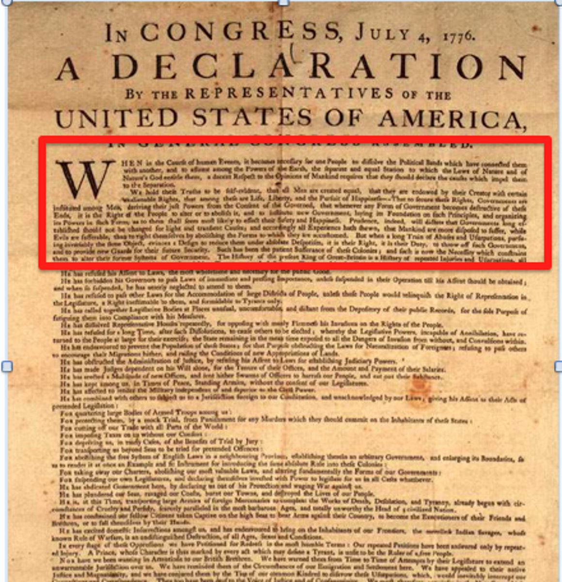 <p>The introduction to a document that says why it was written.</p>
