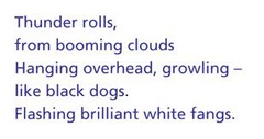 <p>Non-metrical verse. Poetry written in free verse is arranged in lines, may be more or less rhythmical, but has no fixed metrical pattern or expectation</p>