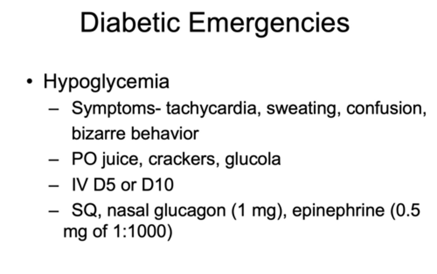 <p>- Tachycardia</p><p>- Sweating</p><p>- Confusion</p><p>- Bizarre behavior</p>