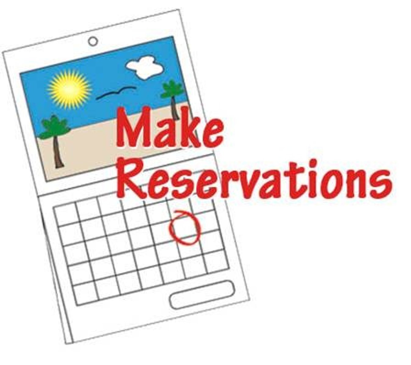 <p>to make reservations</p>