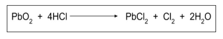 <p><mark data-color="yellow">PbO<sub>2</sub></mark> will act as an <strong>oxidising agent</strong> because lead is easily <strong>reduced</strong> from +4 to +2.</p>