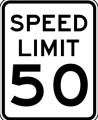 <p>What sign does this mean?: Speed Limit</p>