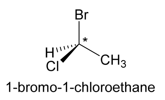 <p>Draw the opposite enantiomer for 1-bromo-1-chloroethane</p>