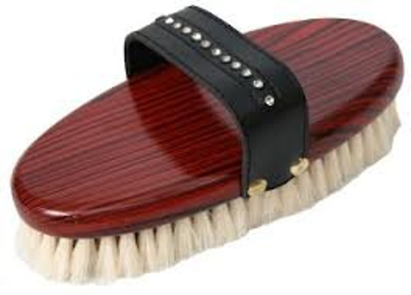 <p>A soft-bristled brush used to remove small particles and grease from the fur, as well as providing a soothing sensation to the horse. Can be used anywhere.</p>