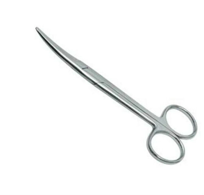 <p>Mayo Scissors</p><p>to perform blunt dissection and to cut through bulky connective tissues</p>