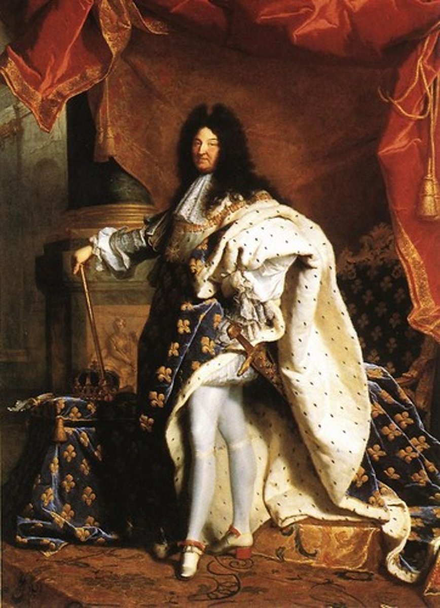 <p>(1638-1715) Known as the Sun King, he was an absolute monarch that completely controlled France. One of his greatest accomplishments was the building of the palace at Versailles.</p>