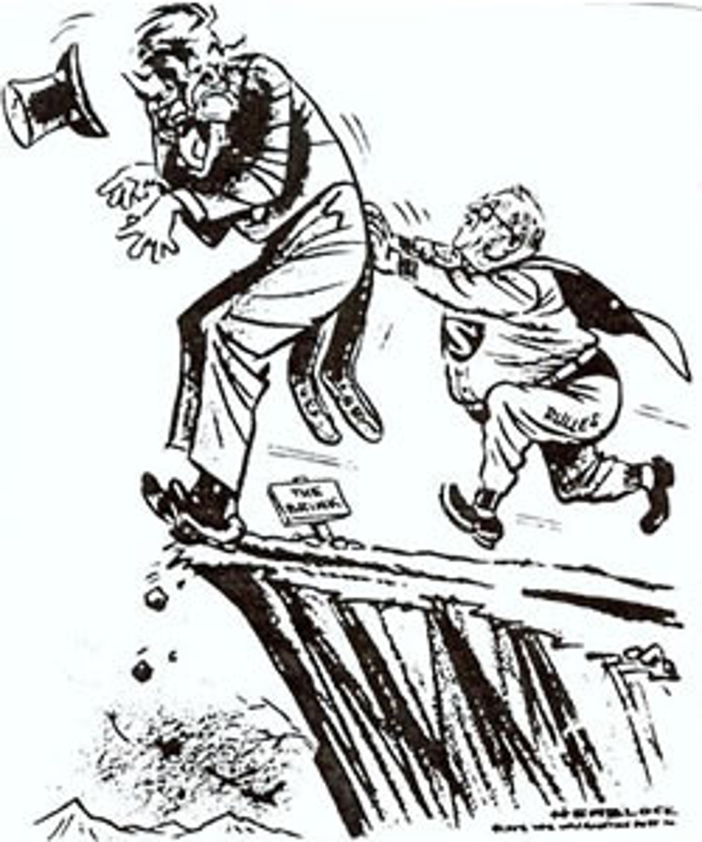 <p>Strategy in which countries push a dangerous situation to the edge of war. The goal is to force the other side to back down without actually starting a conflict. This approach was often used during the Cold War to gain political advantage.</p>