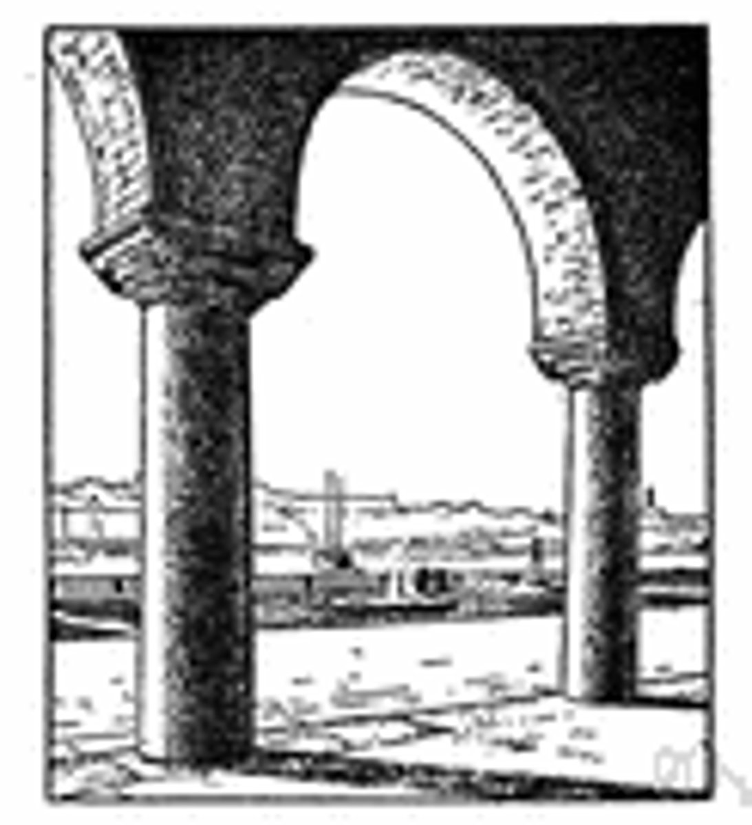 <p>a semi-circular arch</p>