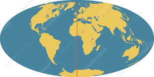 <p>an imaginary line on the Earth that is used as the starting point for measuring distances east and west</p>