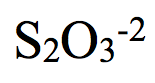 S2O3 2-