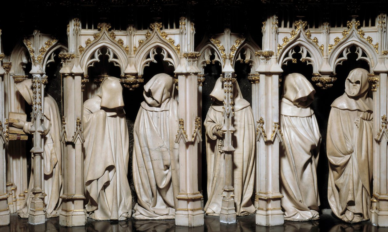 <p><strong>Claus Sluter</strong></p><p><span style="background-color: transparent;"><em>Monumento sepolcrale di Filippo l’Ardito</em> (1381-1410; Musée des Beaux-Arts di Digione)</span></p>