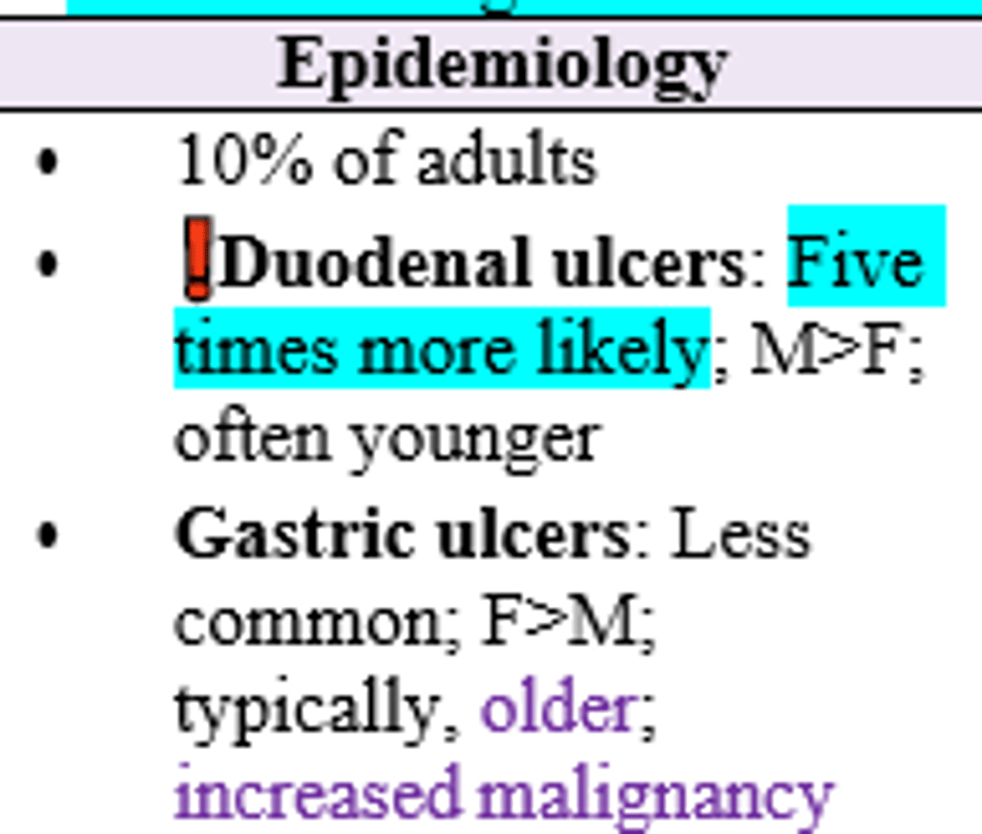 <p>Duodenal; Gastric</p>